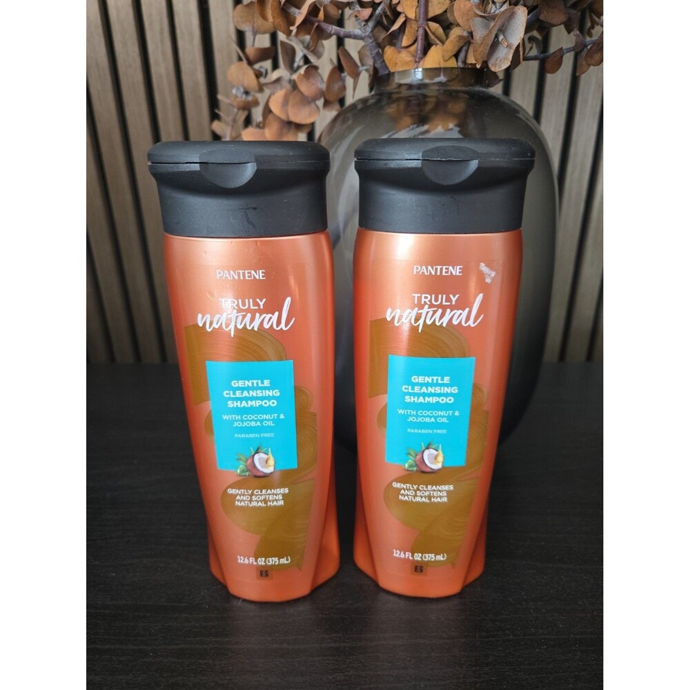 2 Pack Pantene Truly Natural Gentle Cleaning Shampoo 12.6 OZ Coconut Jojoba